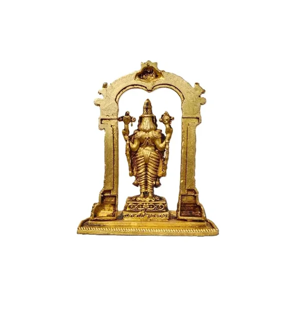 Sjl_Wax_Casting_Pure_Brass_Tirupati_Balaji_Statue_Standing_Pose_Lord_Venkateswara_Handcrafted_Idol_For_Home_Mandir_Pooja_Decor_12_X_10_Cm