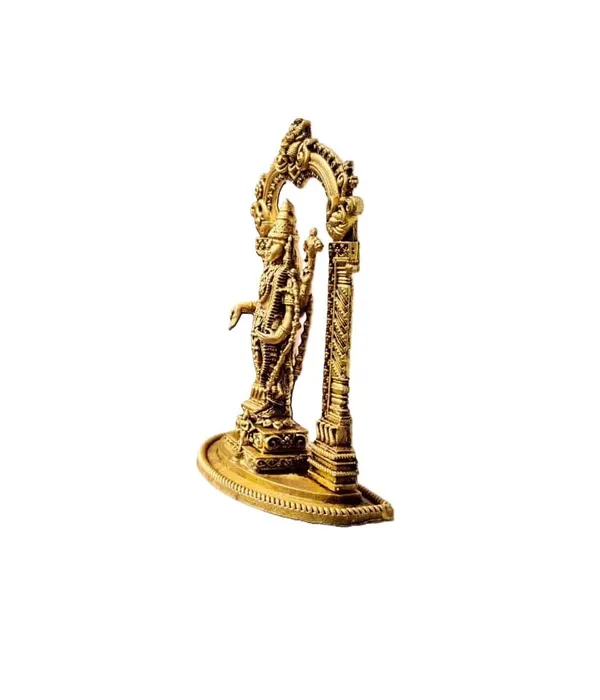 Sjl_Wax_Casting_Pure_Brass_Tirupati_Balaji_Statue_Standing_Pose_Lord_Venkateswara_Handcrafted_Idol_For_Home_Mandir_Pooja_Decor_12_X_10_Cm