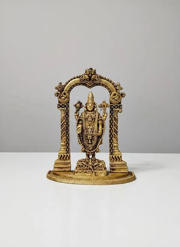 Sjl_Wax_Casting_Pure_Brass_Tirupati_Balaji_Statue_Standing_Pose_Lord_Venkateswara_Handcrafted_Idol_For_Home_Mandir_Pooja_Decor_12_X_10_Cm
