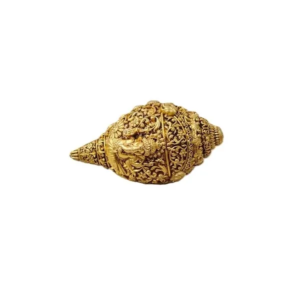 Sjl_Wax_Casting_Pure_Brass_Non_Blowing_Shankh_With_Ganesh_Ji_Engraving_Handcrafted_Decorative_Pooja_Shankh_For_Home_Mandir_Spiritual_Decor_9_X_5_Cm