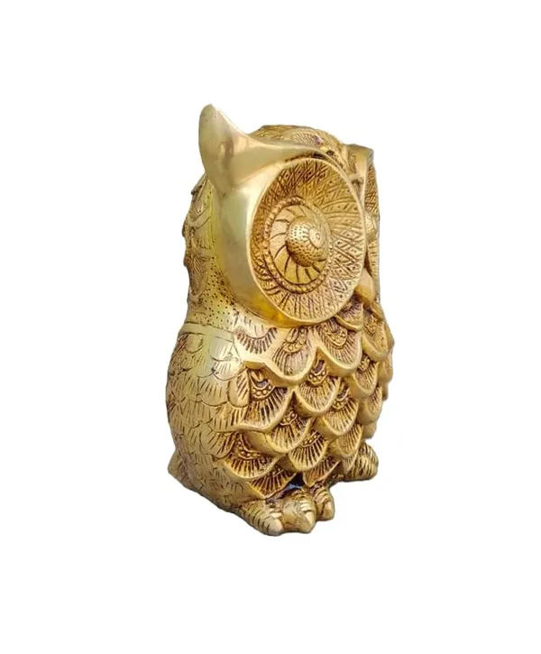 Sjl_Pure_Brass_Owl_Statue_For_Home_Vastu_Decor_Handcrafted_Decorative_Owl_Showpiece_For_Living_Room_Office_18_X_15_Cm