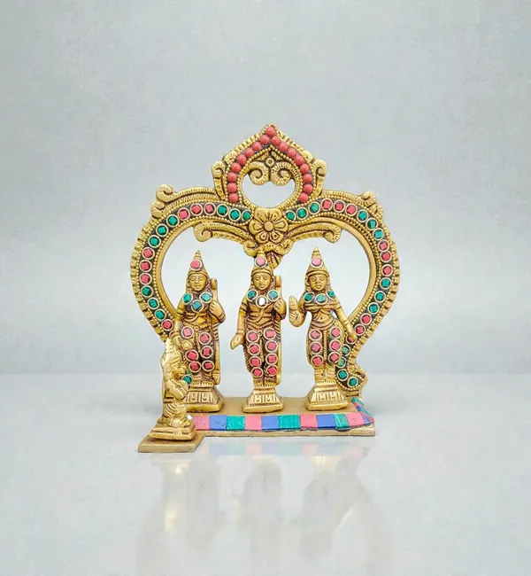 Sjl_Brass_Ram_Darbar_Statue_With_Gemstone_Work_Handcrafted_Hindu_Deity_Idol_Gold_Finish_16_Cm_Home_Temple_Decor