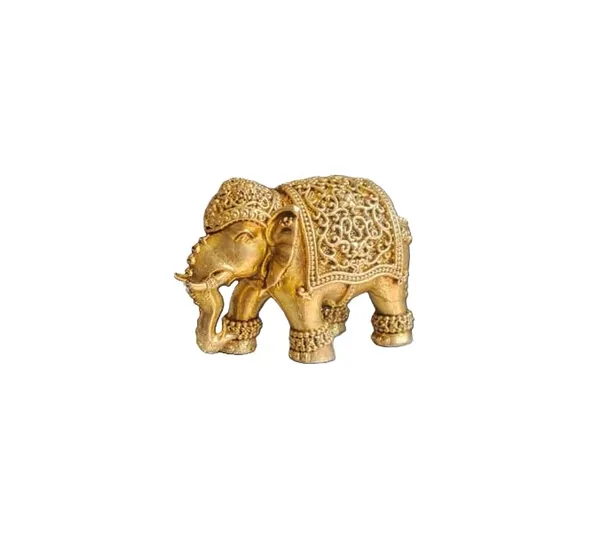 Sjl_Pure_Brass_Elephant_Figurine_With_Intricate_Ornamental_Detailing_Antique_Finish_6_X_5_Cm_Home_Decor_Statue_For_Mandir_Office_Desk_Vastu_Symbol_Of_Prosperity