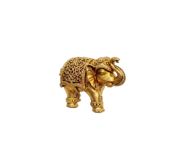 Sjl_Wax_Casting_Pure_Brass_Trunk_Up_Elephant_Figurine_Handcrafted_Lucky_Elephant_With_Antique_Gold_Finish_Home_And_Office_Decor_6.5_Cm