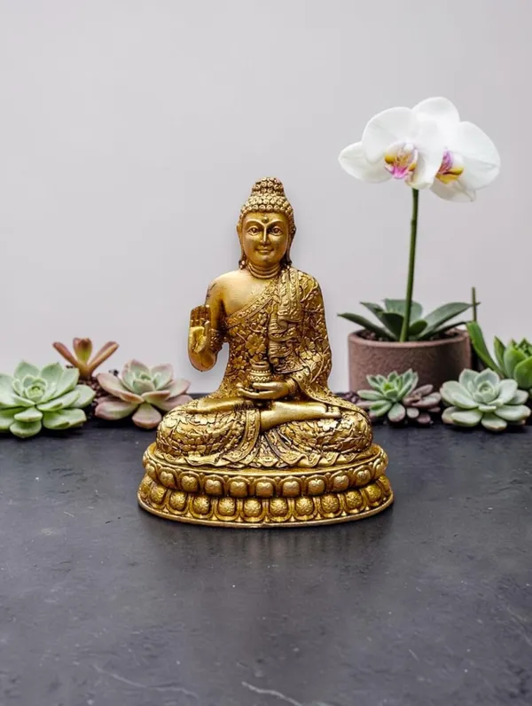 Sjl_Wax_Casting_Buddha_Ji_Brass_Statue_Antique_Gold_Handcrafted_10_Cm_Religious_Figurine_For_Home_Decor_And_Meditation_Spaces