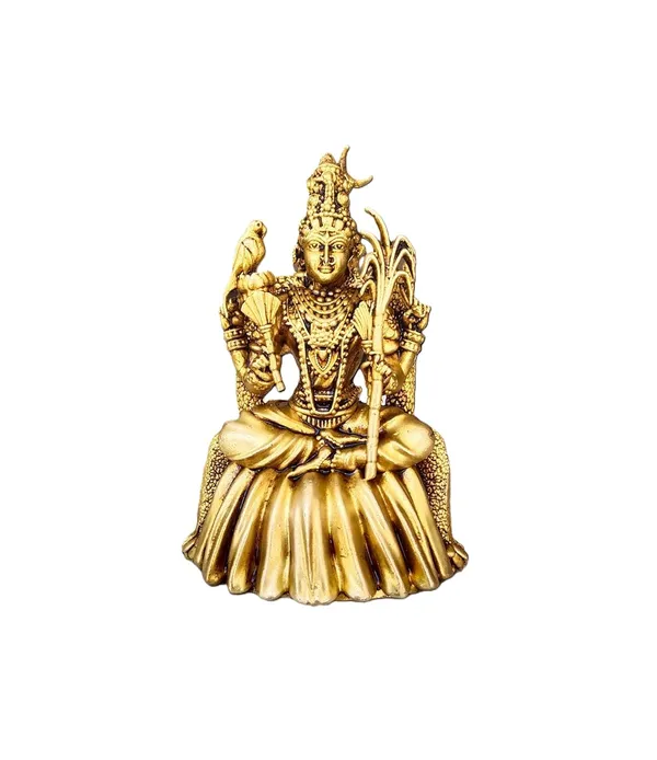 Sjl_Goddess_Kamakshi_Idol_Brass_Golden_Seated_Padmasana_Posture_10_Cm_Height_Traditional_Indian_Iconography