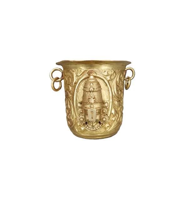 Brass_Pooja_Jal_Glass_Tirupati_and_Lakshmi_Design_7.5_cm