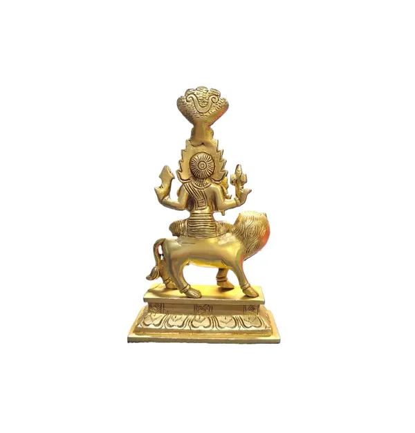 SJL_Pratyangira_Devi_Brass_Idol_Statue_|_Atharvana_Bhadrakali_|_Narasimhi_|_Nikumbhila_|_Nikumbala_Devi_|_Pratyanigara_Antique_Gold_Finish,_18_x_10.5_cm,_for_Home_Mandir_and_Spiritual_D�cor