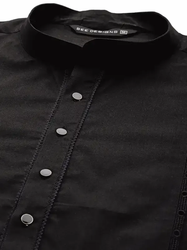 Men_Black_Pure_Cotton_Embroidered_Staright_Kurta_With_Pajama