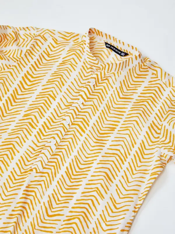 White-Yellow_Printed_Pure_Cotton_Straight_Kurta_With_Pyjama