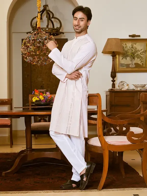 Men_Pink_Cotton_Pintex_Design_Sequins_Kurta_With_Pyjama