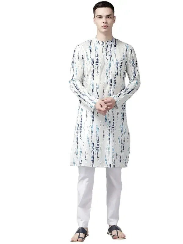 Men_White_Multi_Tie_And_Dye_Print_Design_Straight_Kurta_With_Pyjama