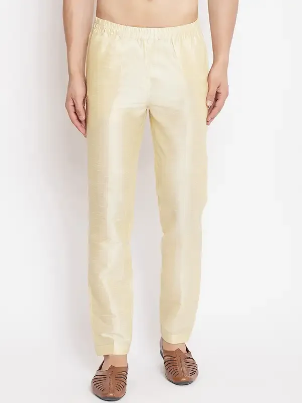 Men_Olive_Regular_Pure_Cotton_Pathani_Kurta_With_Gold_Pyjama
