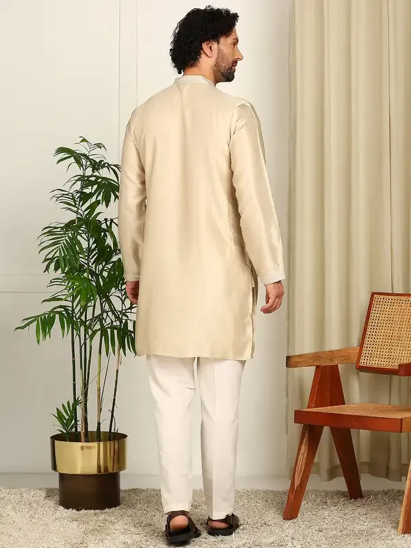 Beige_Embroidered_Straight_Kurta_With_Pyjama