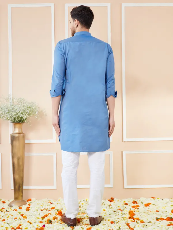 Men_Blue_Cotton_Solid_Pathani_Kurta_With_Pyjama