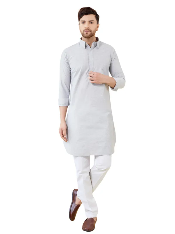 Men_Grey_Cotton_Solid_Pathani_Kurta_With_Pyjama