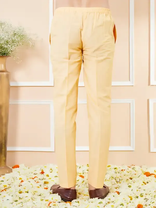 Beige_Cotton_Solid_Straight_Kurta_With_Matching_Pyjama