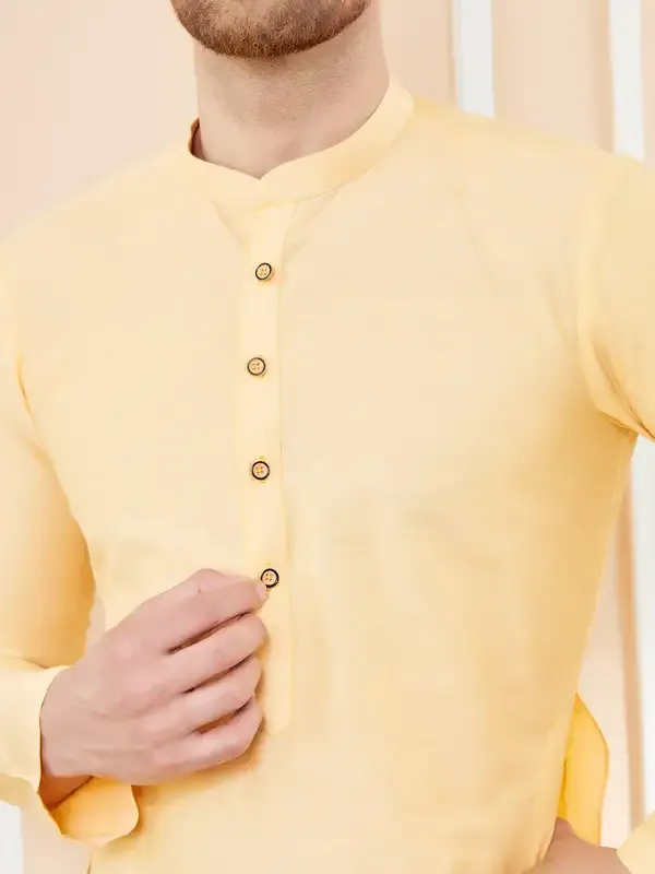 Beige_Cotton_Solid_Straight_Kurta_With_Matching_Pyjama