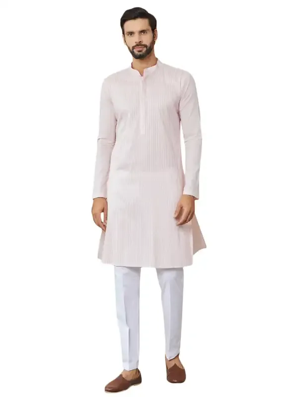 Light_Pink_Thread_&_Sequin_Worked_Pure_Cotton_Straight_Kurta_With_Pyjama