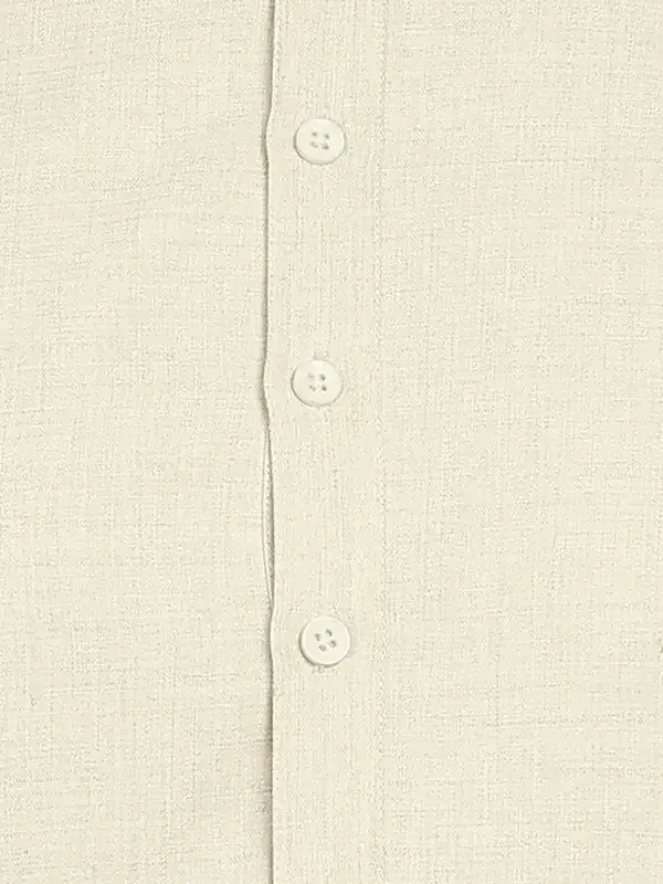 Cream_Woven_Straight_Kurta_With_Pyjama