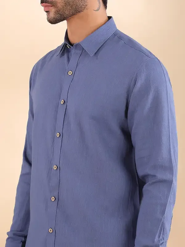Men_Blue_Linen_Solid_Co-Ord_Set