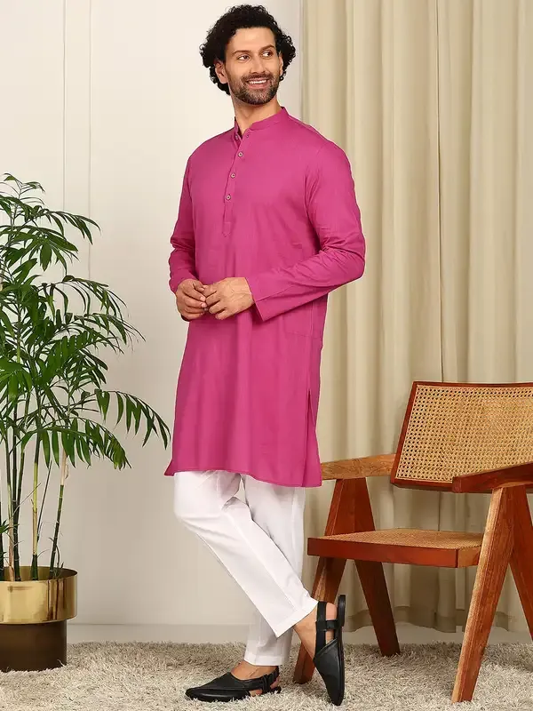 Pink_Cotton_Straight_Kurta_With_Pyjama