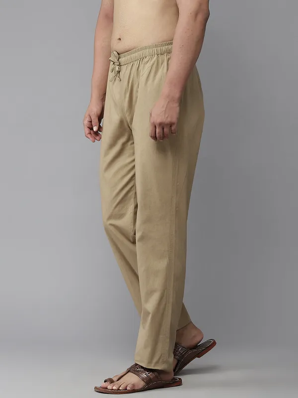 Combo_Pack_of_2:_Brown_&_Navy_Blue_Solid_Cotton_Pyjamas