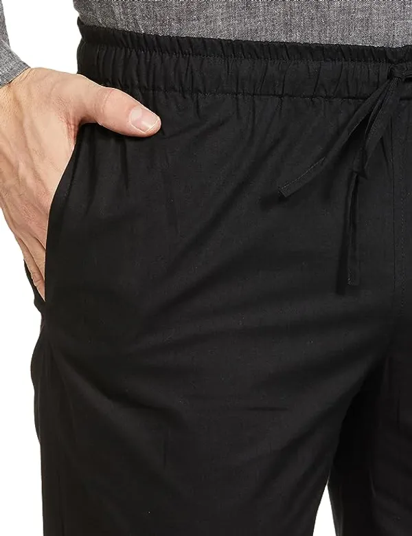 Combo_Pack_of_2:_Black_&_Coffee_Solid_Cotton_Pyjamas