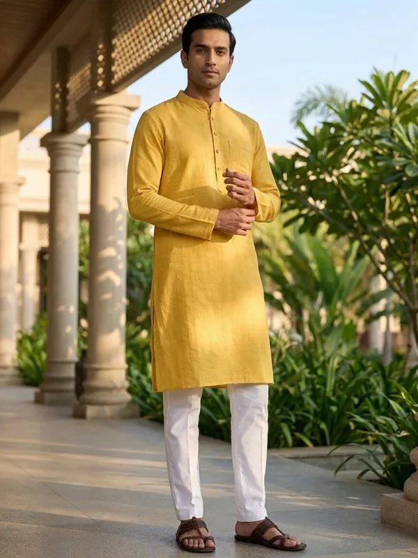 Pure_Cotton_Slub_Straight_kurta_Paired_with_Pyjama