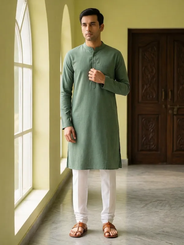 Pure_Cotton_Slub_Straight_kurta_Paired_with_Pyjama