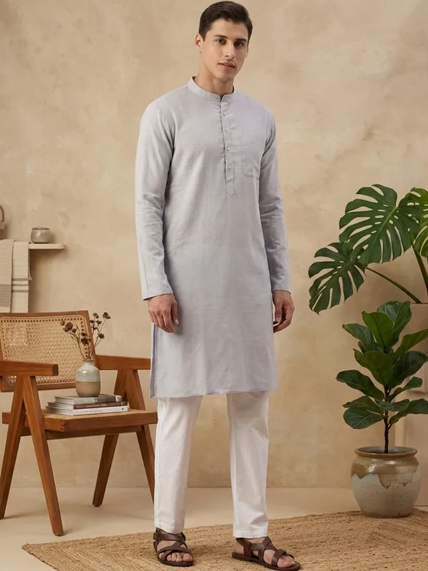 Pure_Cotton_Slub_Straight_kurta_Paired_with_Pyjama