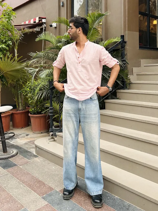 Pure_Cotton_Mandarin_Collar_Short_Kurta