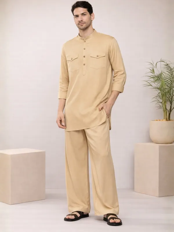 Men's_Rayon_Solid_Pathani_co-ord_Set