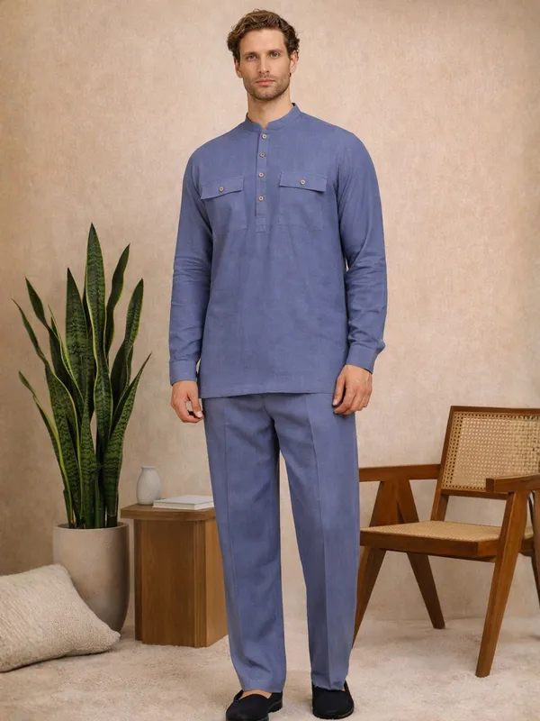Men's_Solid_Linen_Co-ord_Set