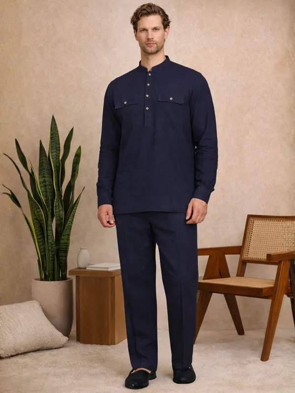 Men's_Solid_Linen_Co-ord_Set