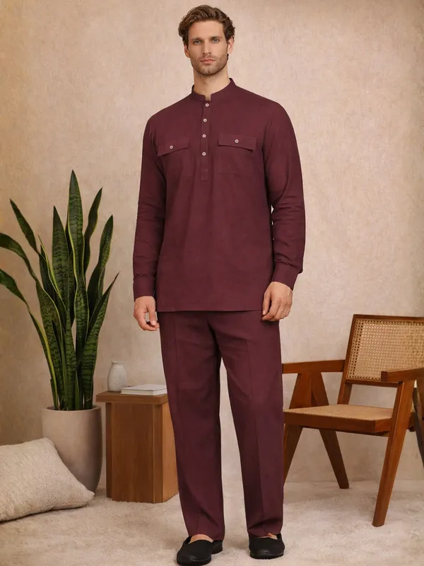 Men's_Solid_Linen_Co-ord_Set