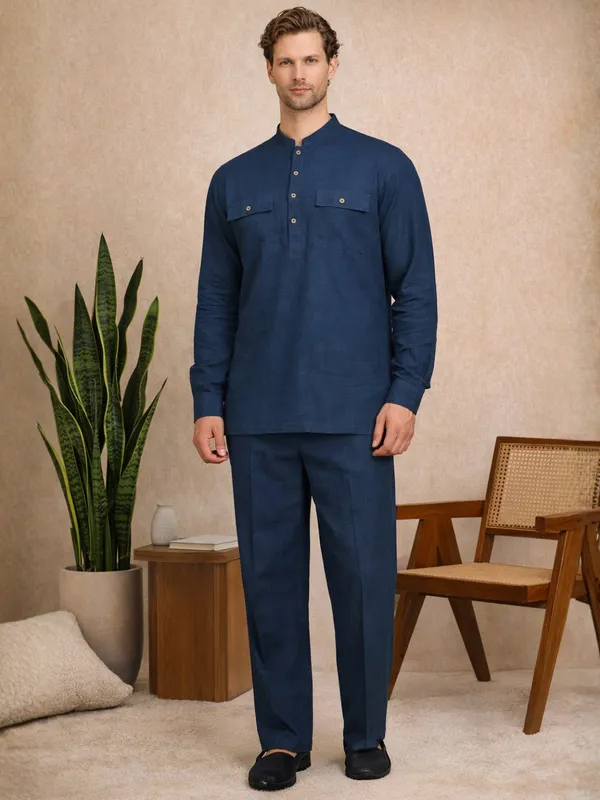 Men's_Solid_Linen_Co-ord_Set