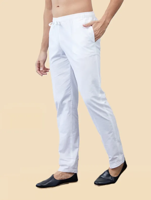 Men's_White_Solid_Cotton_Pajama