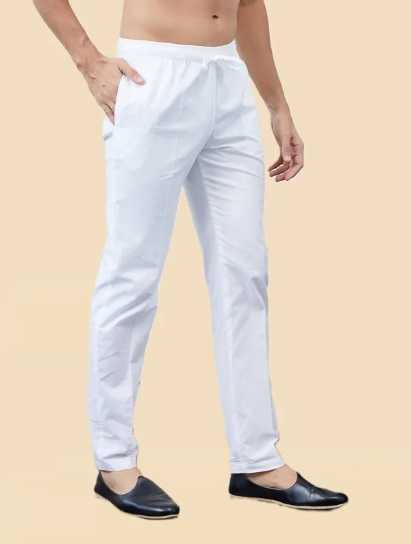 Men's_White_Solid_Cotton_Pajama