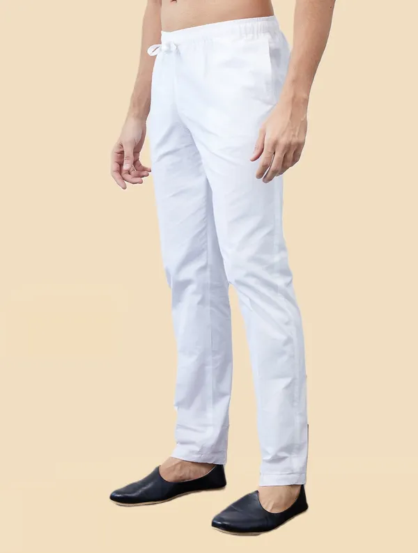 Men's_White_Solid_Cotton_Pajama