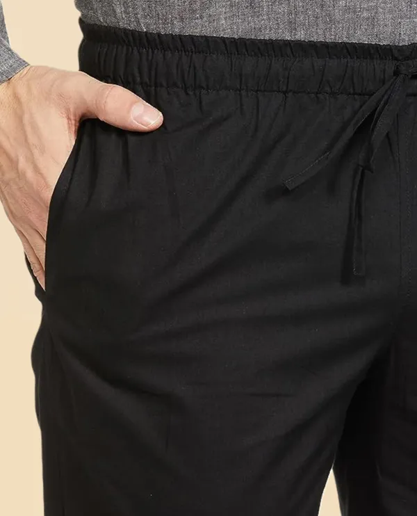 Men's_Black_Solid_Cotton_Pyjama
