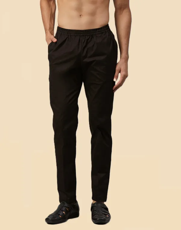 Men's_Black_Solid_Cotton_Pyjama