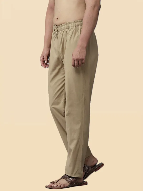 Men's_Khaki_Solid_Cotton_Pyjama