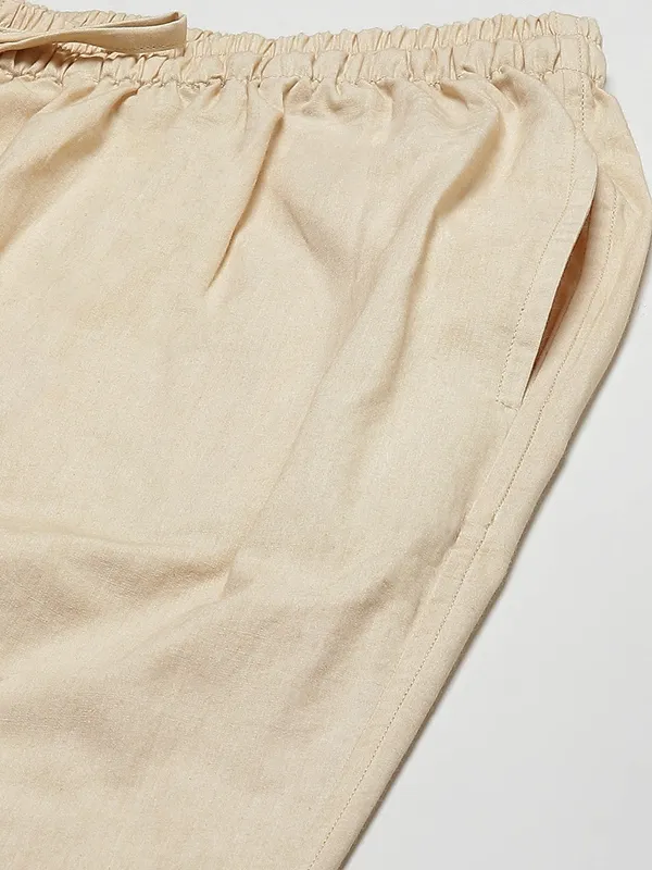 Men's_Beige_Solid_Cotton_Pyjama