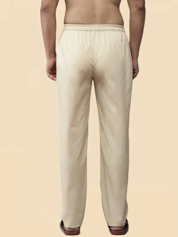 Men's_Beige_Solid_Cotton_Pyjama