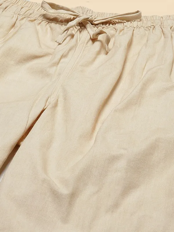 Men's_Beige_Solid_Cotton_Pyjama
