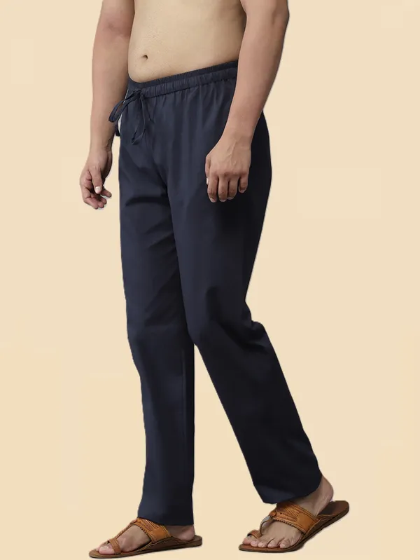 Men's_Navy_Blue_Solid_Cotton_Pyjama