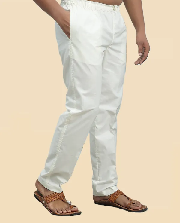 Men's_Cream_Solid_Cotton_Pyjama