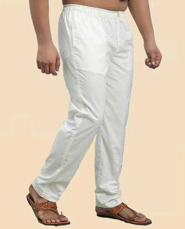 Men's_Cream_Solid_Cotton_Pyjama