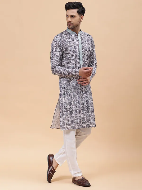 Sky_Blue_and_White_Printed_Pure_Cotton_Straight_Kurta